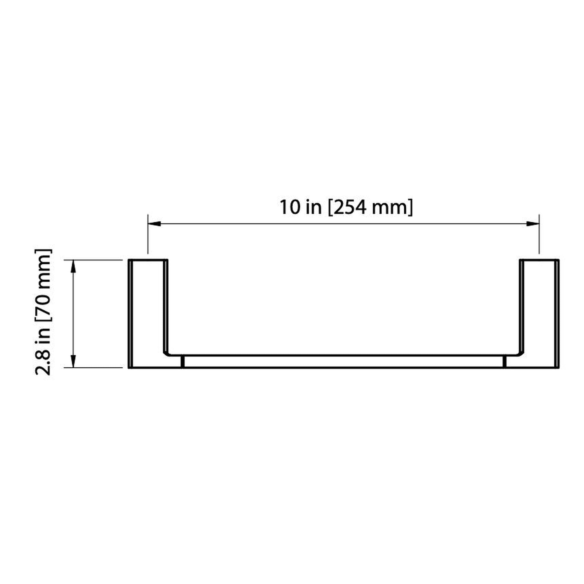 Flusso Faucets Serie 196 11" Mini Brushed Nickel PVD Solid Brass Wall-Mounted Bathroom Towel Bar