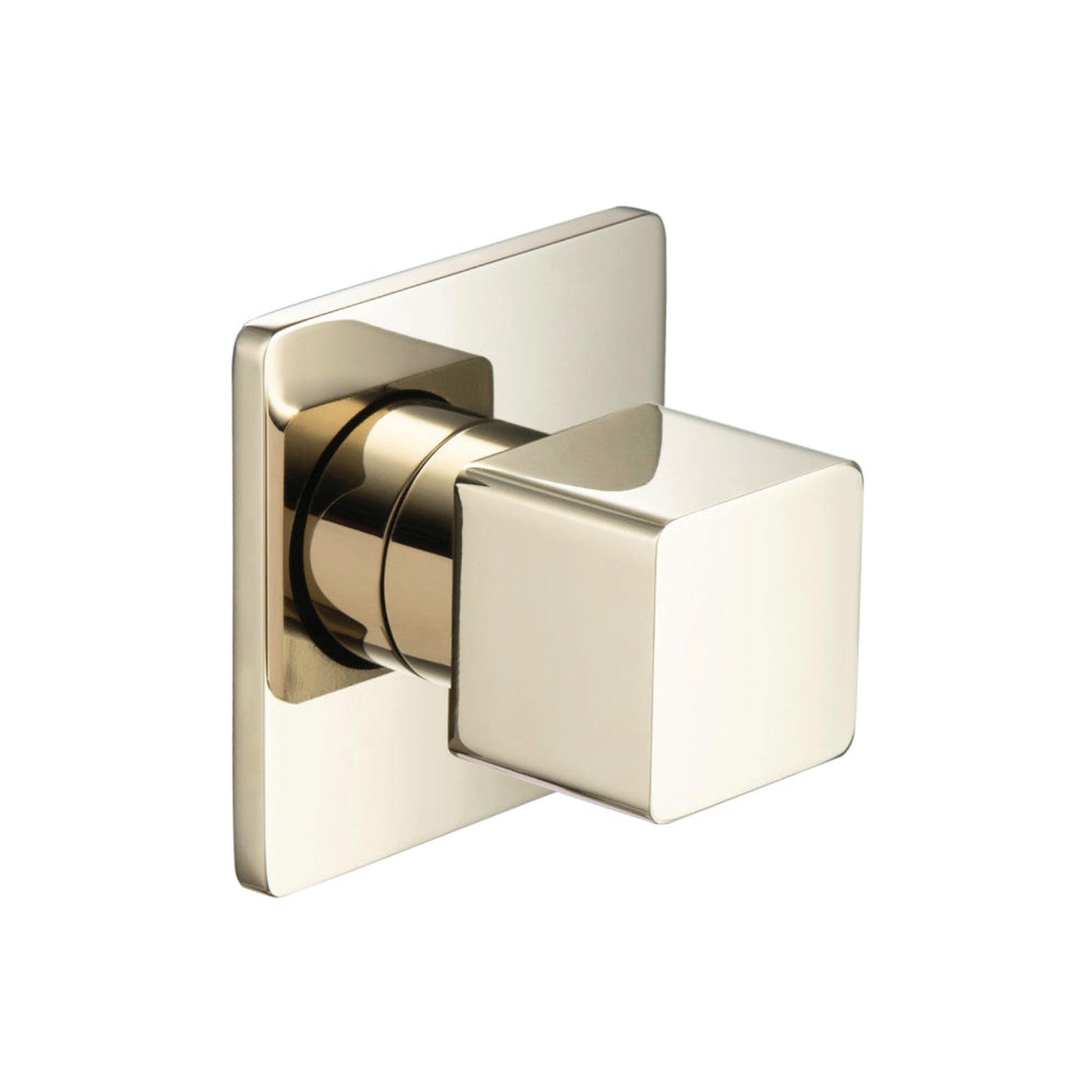 Flusso Faucets Serie 196 3" Polished Nickel PVD Wall Mounted Shower Faucet Trim With 0.75" Single-Output NPT Female Connection Volume Control Valve