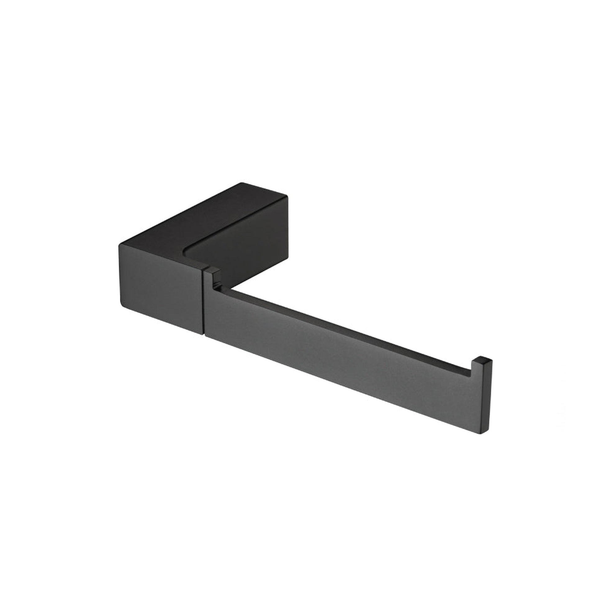 Flusso Faucets Serie 196 Matte Black Solid Brass Wall-Mounted Toilet Paper Holder