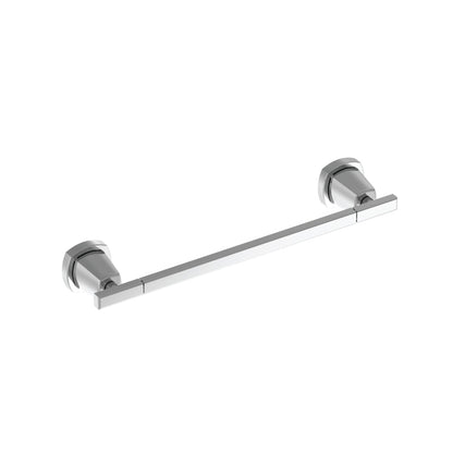 Flusso Faucets Serie 240 10" Mini Brushed Nickel PVD Solid Brass Wall-Mounted Bathroom Towel Bar