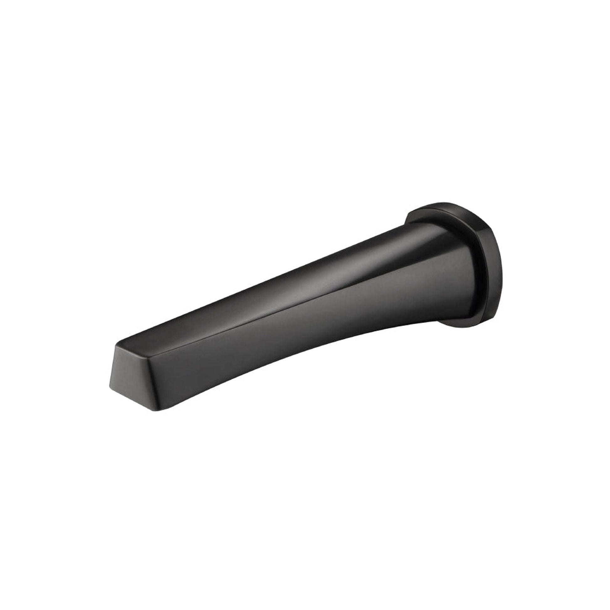 Flusso Faucets Serie 240 10" Single-Hole Matte Black Solid Brass Wall-Mounted Non-Diverting Bathtub Spout