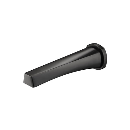 Flusso Faucets Serie 240 10" Single-Hole Matte Black Solid Brass Wall-Mounted Non-Diverting Bathtub Spout