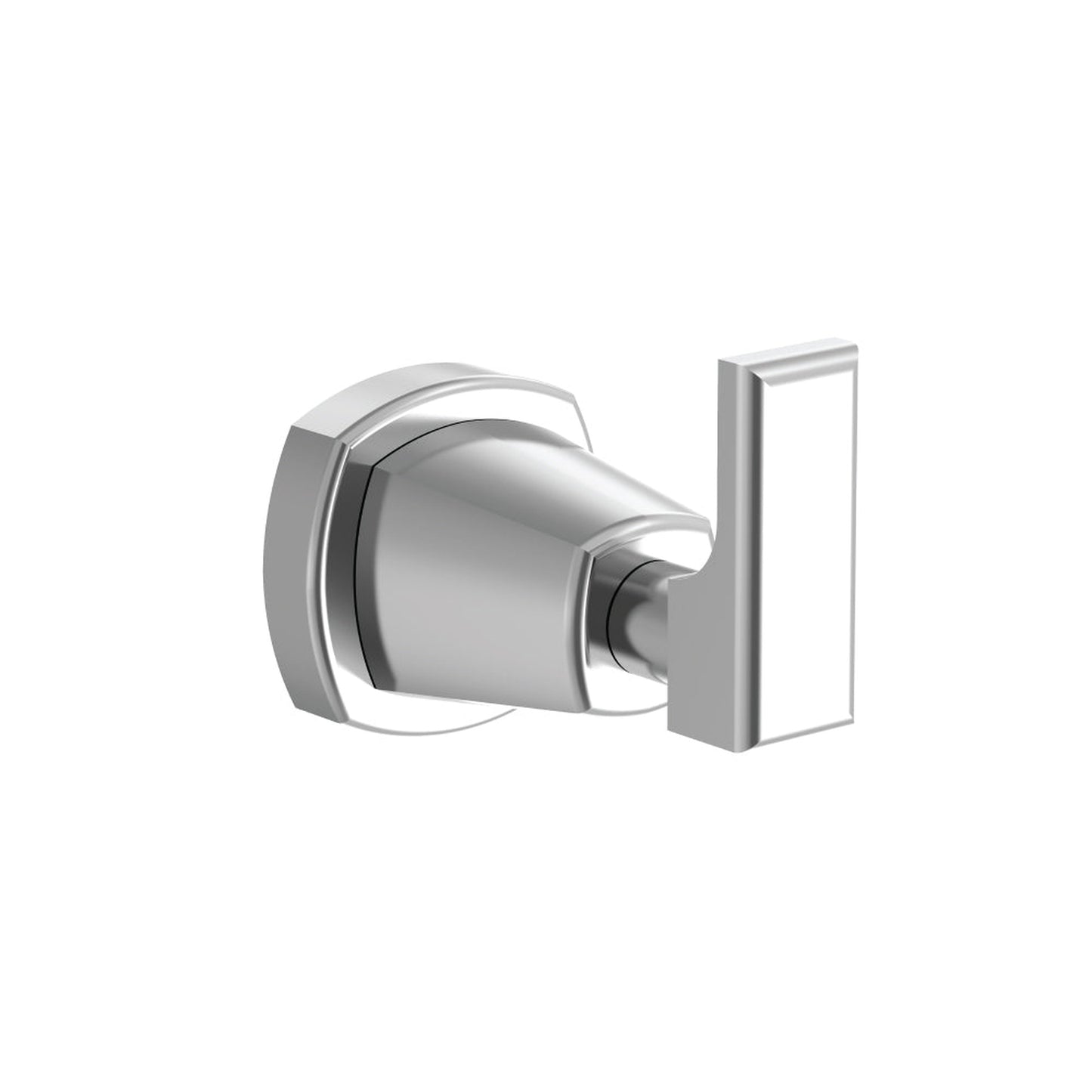 Flusso Faucets Serie 240 2" Polished Nickel PVD Solid Brass Wall-Mounted Bathroom Towel and Robe Hook