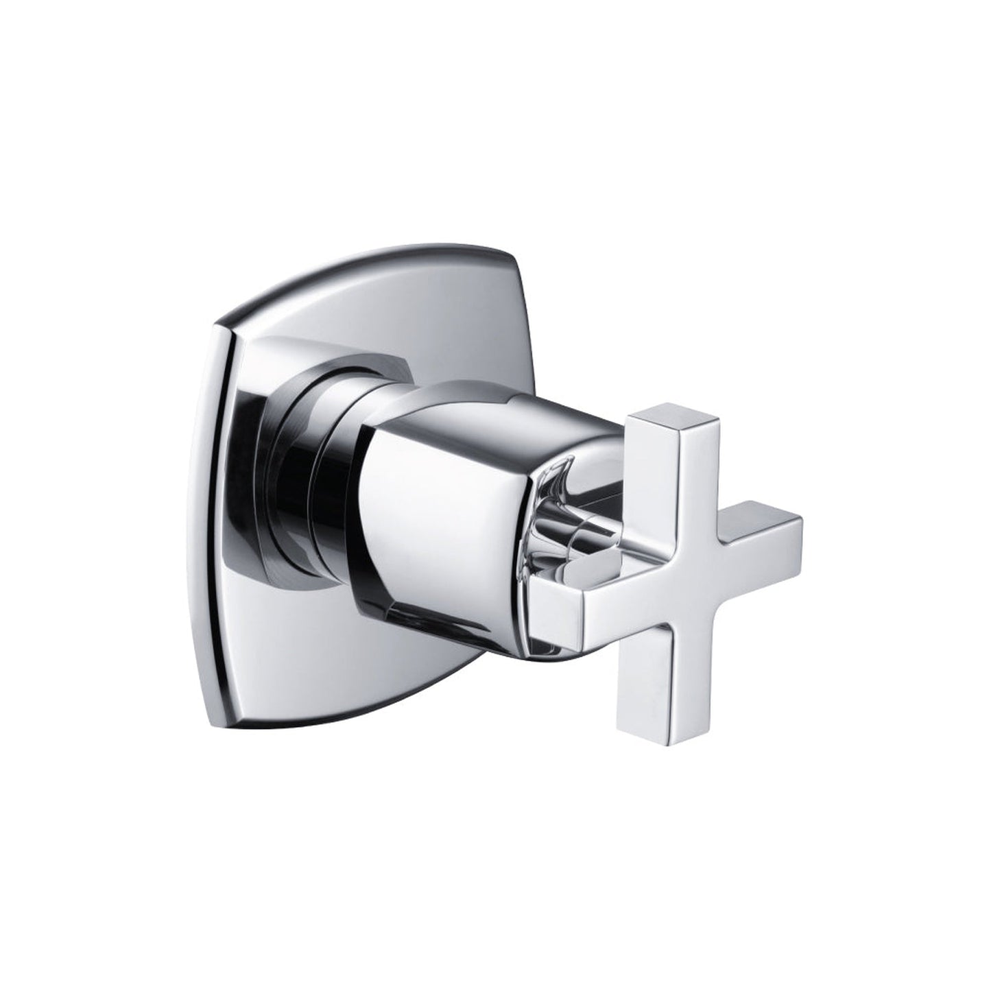 Flusso Faucets Serie 240 3" Chrome Wall Mounted Shower Faucet Trim With 0.75" Single-Output NPT Female Connection Volume Control Valve
