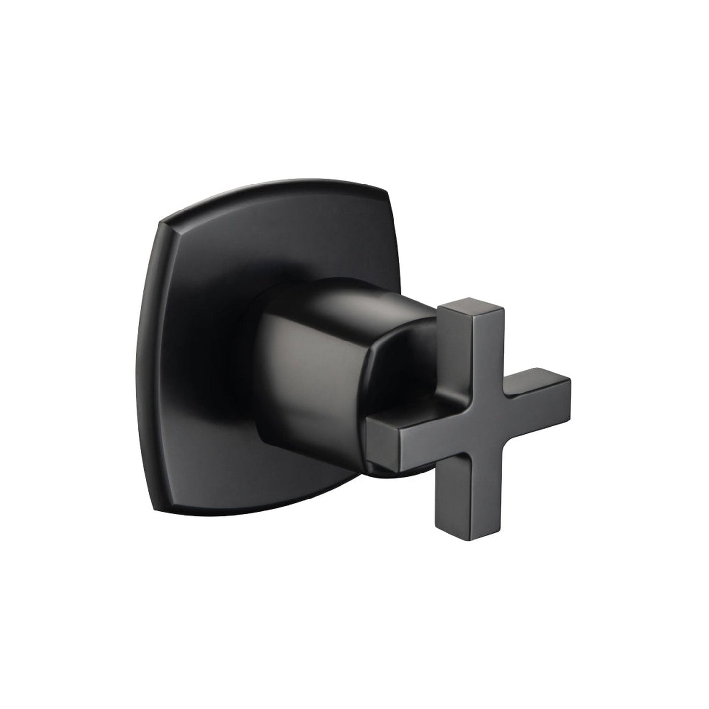 Flusso Faucets Serie 240 3" Matte Black Wall Mounted Shower Faucet Trim With 0.75" Single-Output NPT Female Connection Volume Control Valve