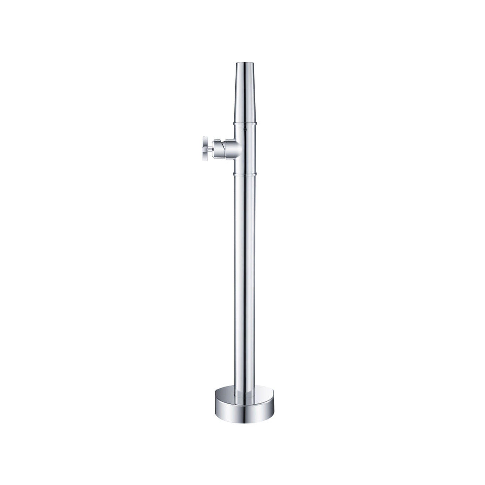 Flusso Faucets Serie 240 39" Brushed Nickel PVD Freestanding Floor-Mounted Bathtub Filler With 0.75" NPT Connection Valve