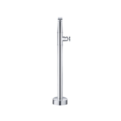 Flusso Faucets Serie 240 39" Chrome Freestanding Floor-Mounted Bathtub Filler With 0.75" NPT Connection Valve