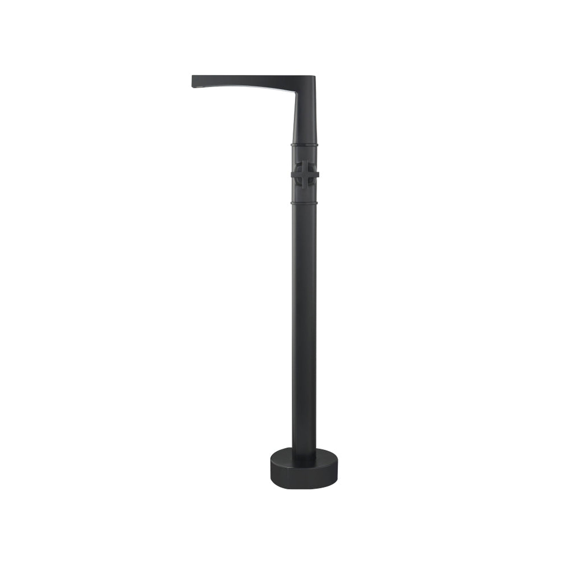 Flusso Faucets Serie 240 39" Matte Black Freestanding Floor-Mounted Bathtub Filler With 0.75" NPT Connection Valve