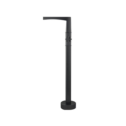 Flusso Faucets Serie 240 39" Matte Black Freestanding Floor-Mounted Bathtub Filler With 0.75" NPT Connection Valve