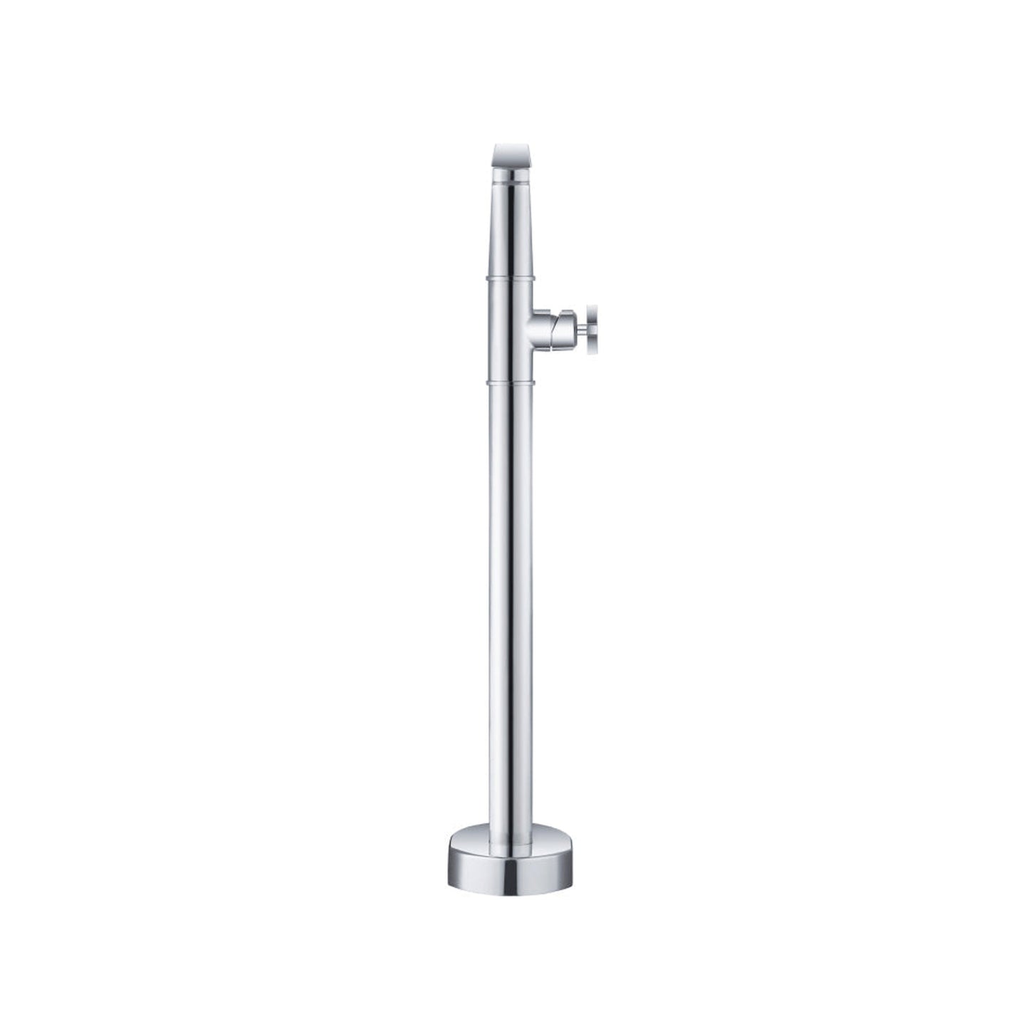 Flusso Faucets Serie 240 39" Polished Nickel PVD Freestanding Floor-Mounted Bathtub Filler With 0.75" NPT Connection Valve