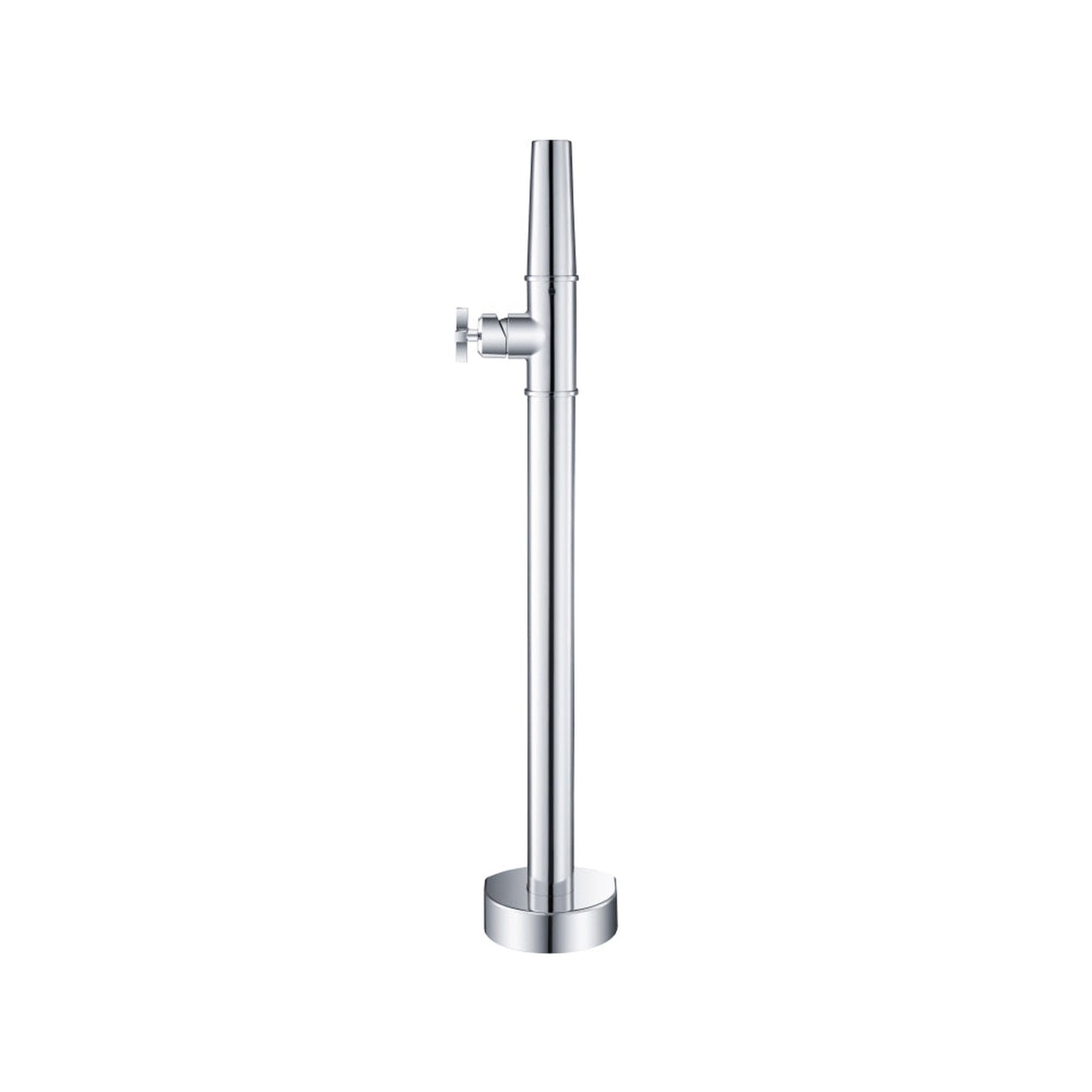 Flusso Faucets Serie 240 39" Polished Nickel PVD Freestanding Floor-Mounted Bathtub Filler With 0.75" NPT Connection Valve