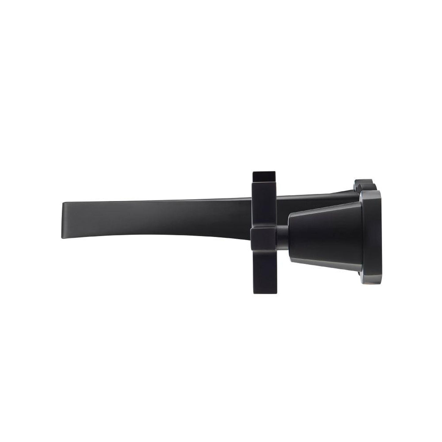 Flusso Faucets Serie 240 9" Three-Hole Matte Black Wall-Mounted Bathroom Sink Faucet