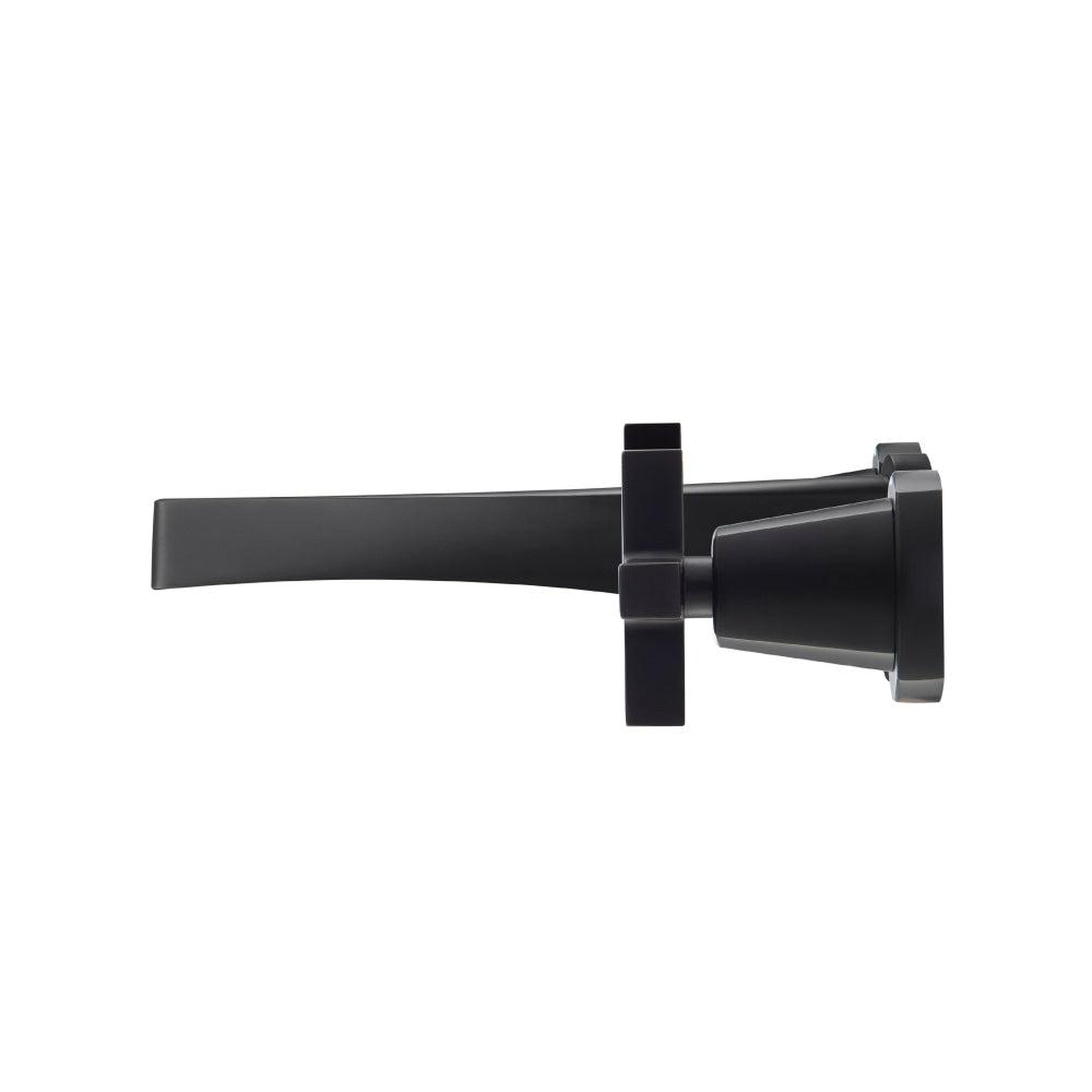 Flusso Faucets Serie 240 9" Three-Hole Matte Black Wall-Mounted Bathroom Sink Faucet