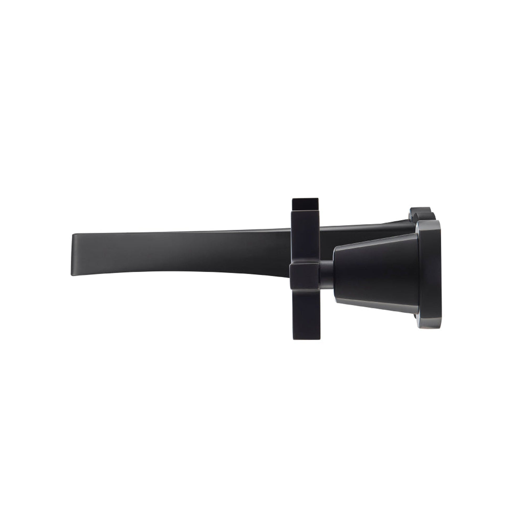 Flusso Faucets Serie 240 9" Three-Hole Matte Black Wall-Mounted Bathroom Sink Faucet With 0.50" Rough-In Valve