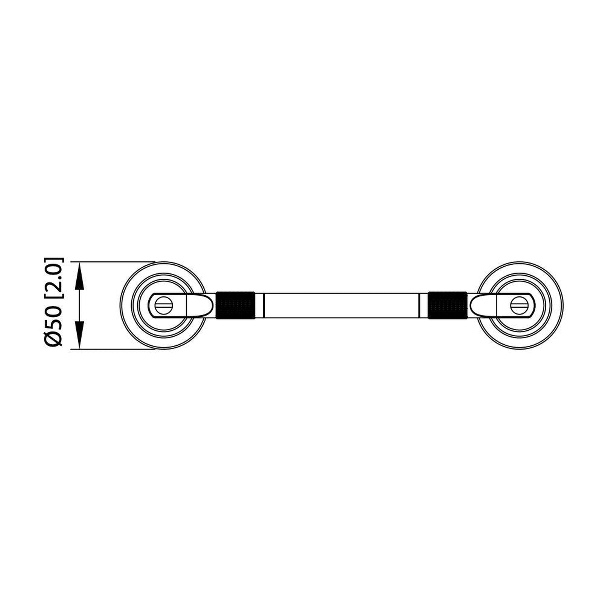 Flusso Faucets Serie 250 10" Mini Chrome Solid Brass Wall-Mounted Bathroom Towel Bar