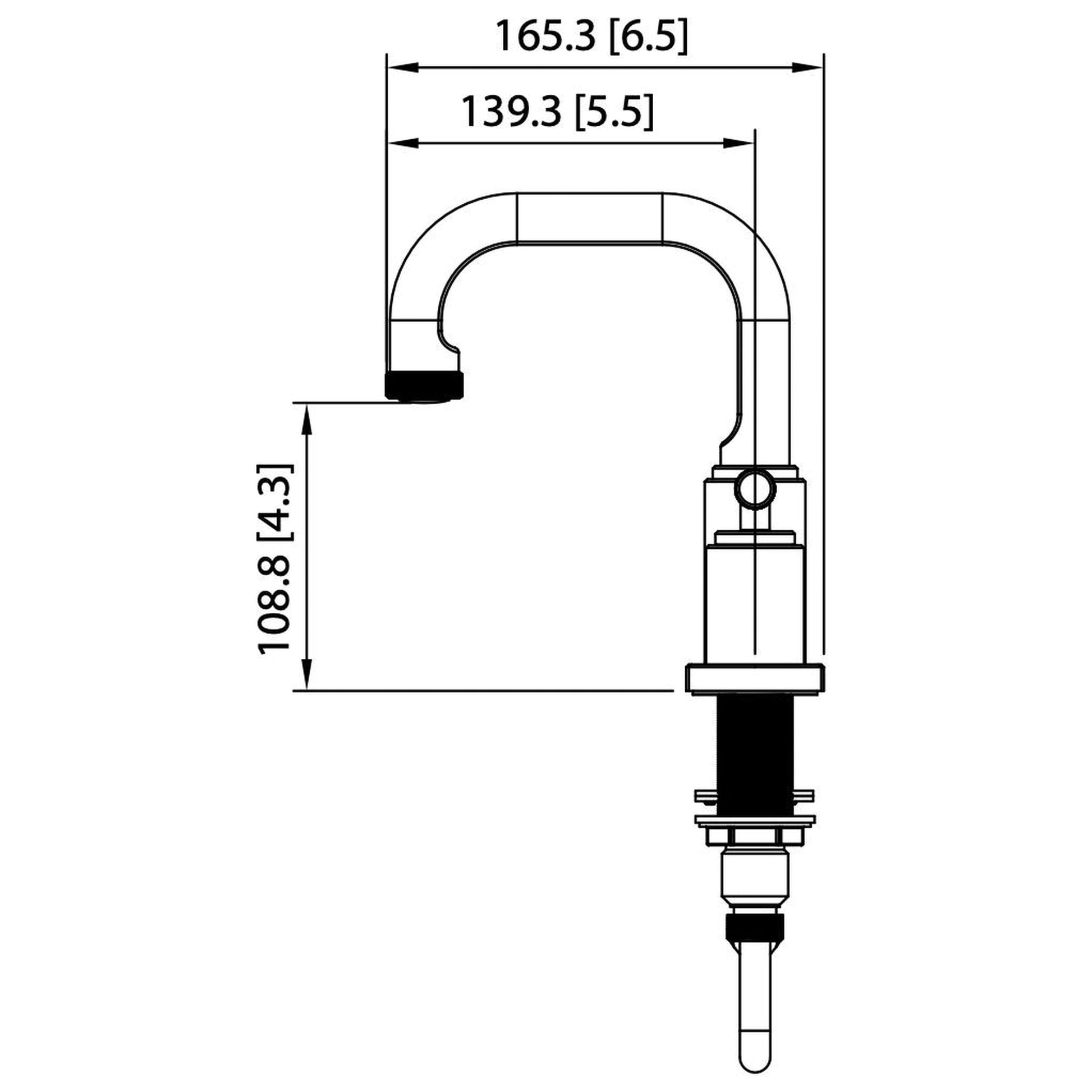 Flusso Faucets Serie 250 14" Three-Hole Brushed Nickel PVD Solid Brass Deck-Mounted Widespread Bathroom Sink Faucet With Overflow Pop-Up Drain