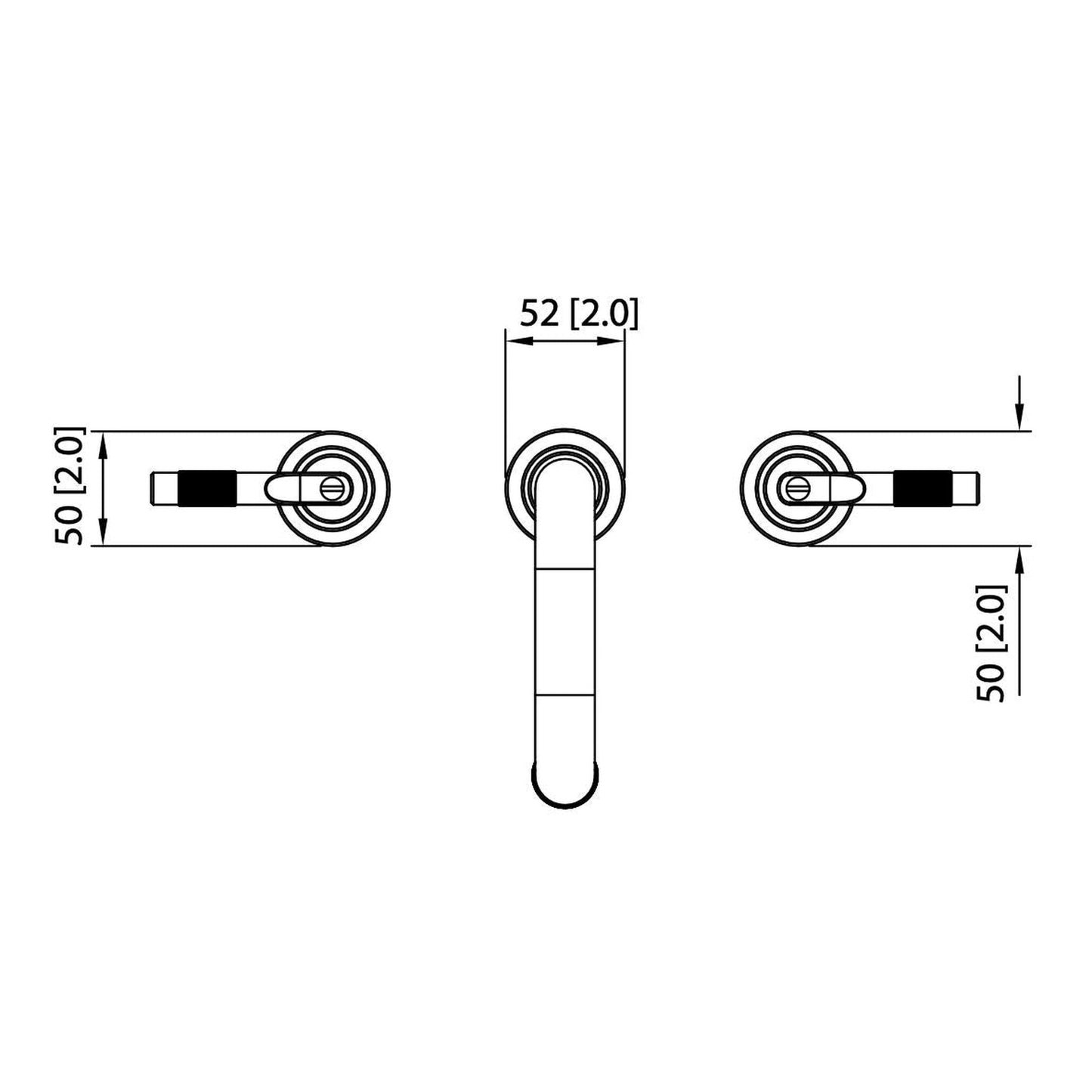 Flusso Faucets Serie 250 14" Three-Hole Chrome Solid Brass Deck-Mounted Widespread Bathroom Sink Faucet With Overflow Pop-Up Drain