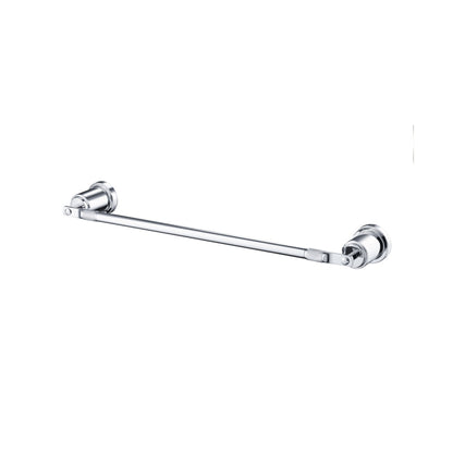 Flusso Faucets Serie 250 20" Chrome Solid Brass Wall-Mounted Bathroom Towel Bar