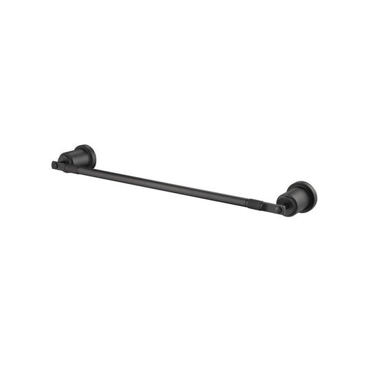 Flusso Faucets Serie 250 20" Matte Black Solid Brass Wall-Mounted Bathroom Towel Bar