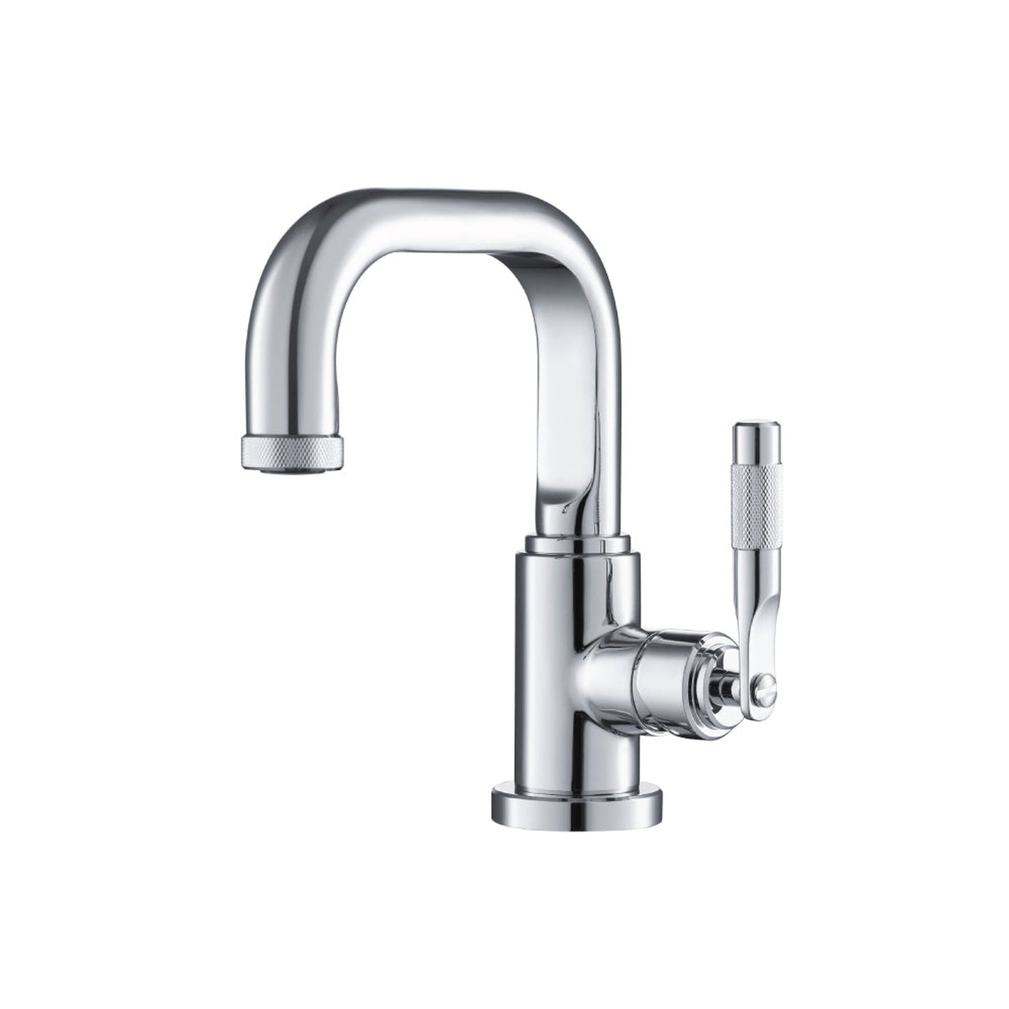 Flusso Faucets Serie 250 8" Single-Hole Chrome Deck-Mounted Bathroom Sink Faucet With Pop-Up Drain