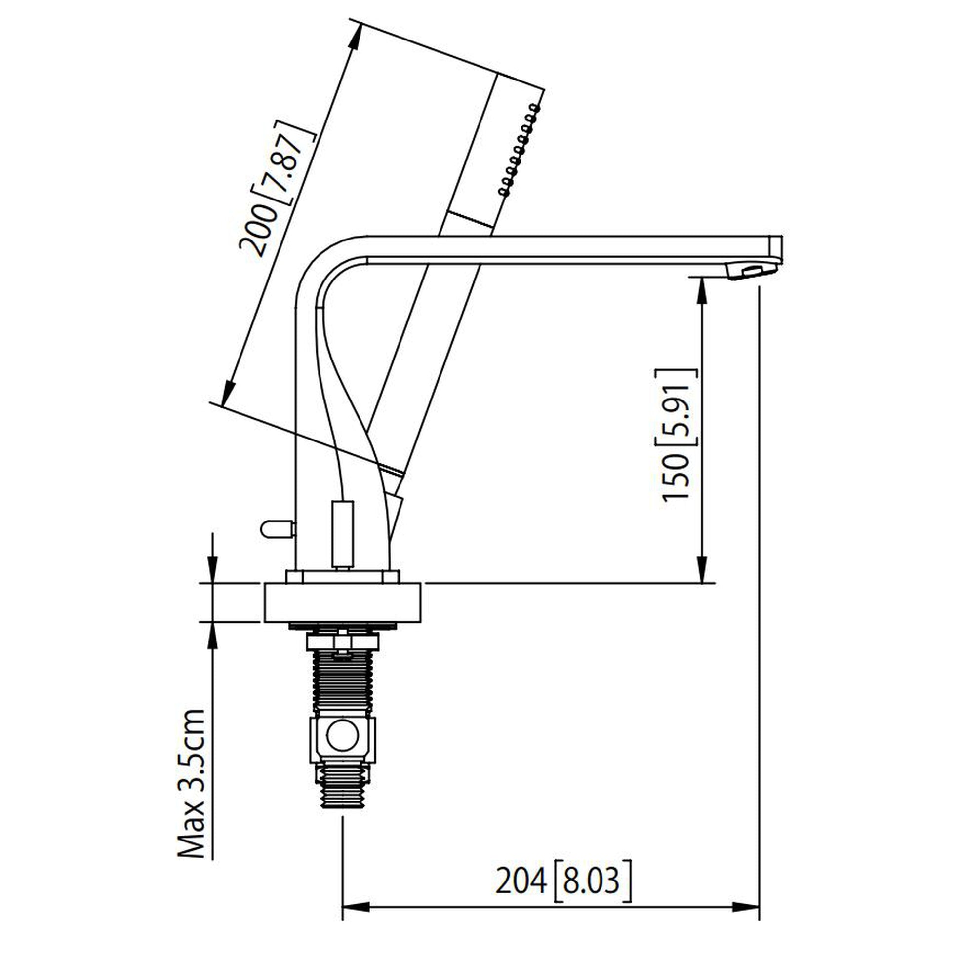 Flusso Faucets Serie 260 14" Four-Hole Chrome Solid Brass Deck-Mounted Roman Bathtub Faucet With Hand Shower