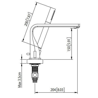 Flusso Faucets Serie 260 14" Four-Hole Chrome Solid Brass Deck-Mounted Roman Bathtub Faucet With Hand Shower