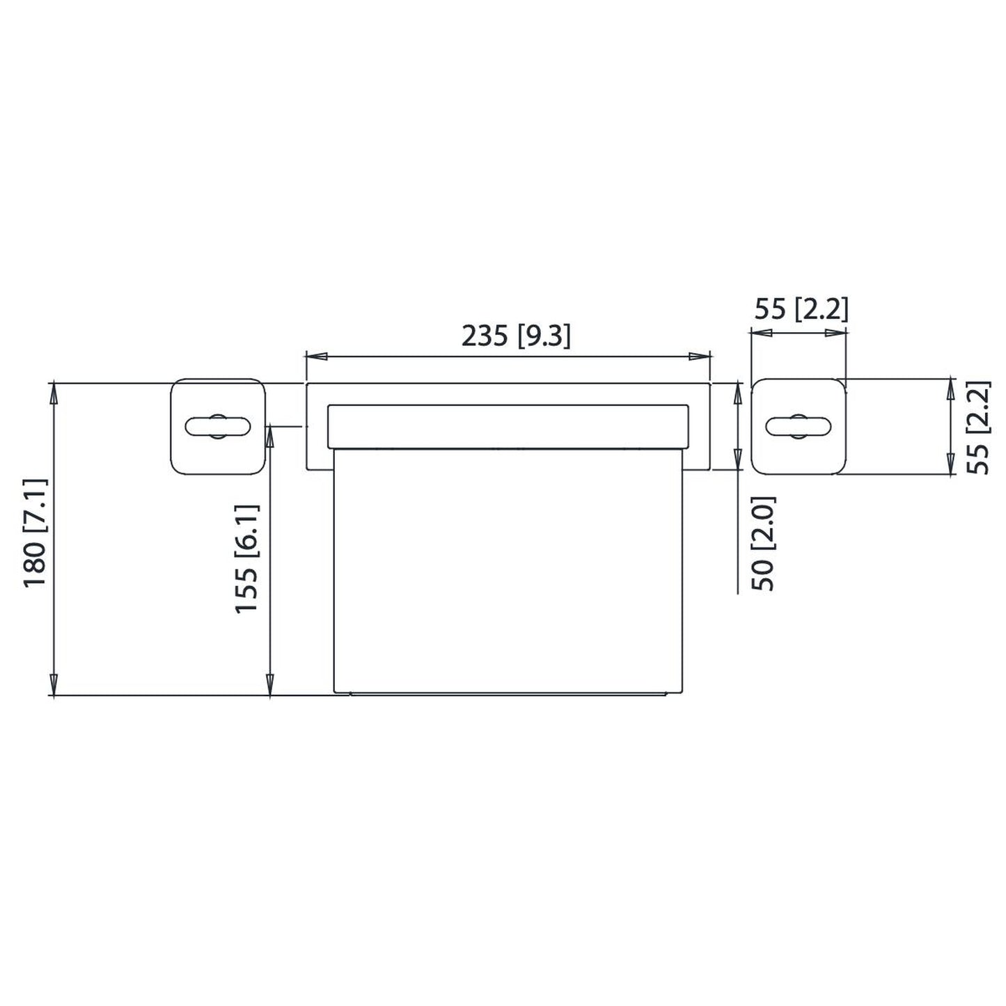 Flusso Faucets Serie 260 14" Three-Hole Brushed Nickel PVD Deck-Mounted Cascade / Sheet Flow Waterfall Roman Bathtub Faucet With Valve Set