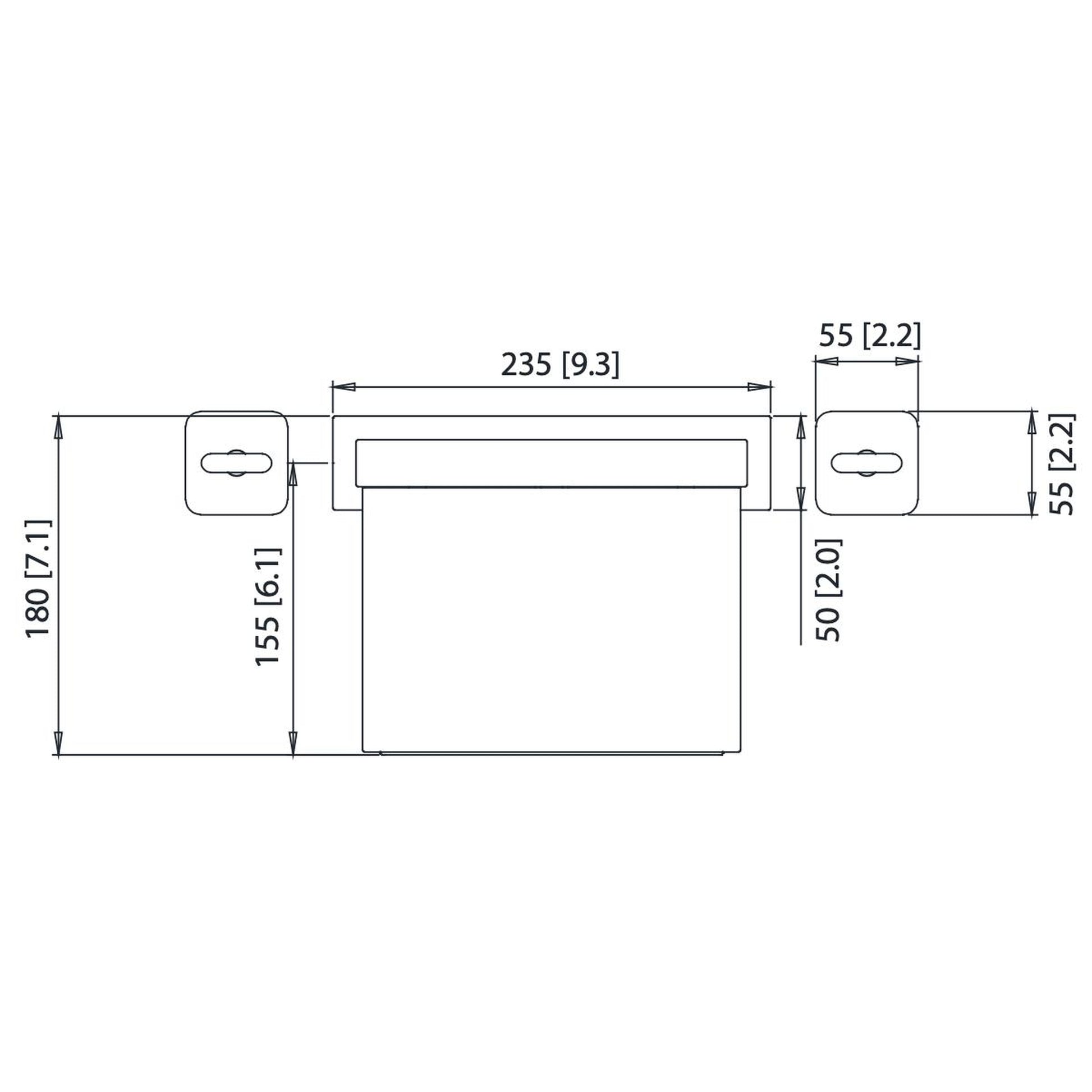 Flusso Faucets Serie 260 14" Three-Hole Brushed Nickel PVD Deck-Mounted Cascade / Sheet Flow Waterfall Roman Bathtub Faucet With Valve Set