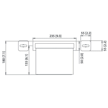 Flusso Faucets Serie 260 14" Three-Hole Brushed Nickel PVD Deck-Mounted Cascade / Sheet Flow Waterfall Roman Bathtub Faucet With Valve Set