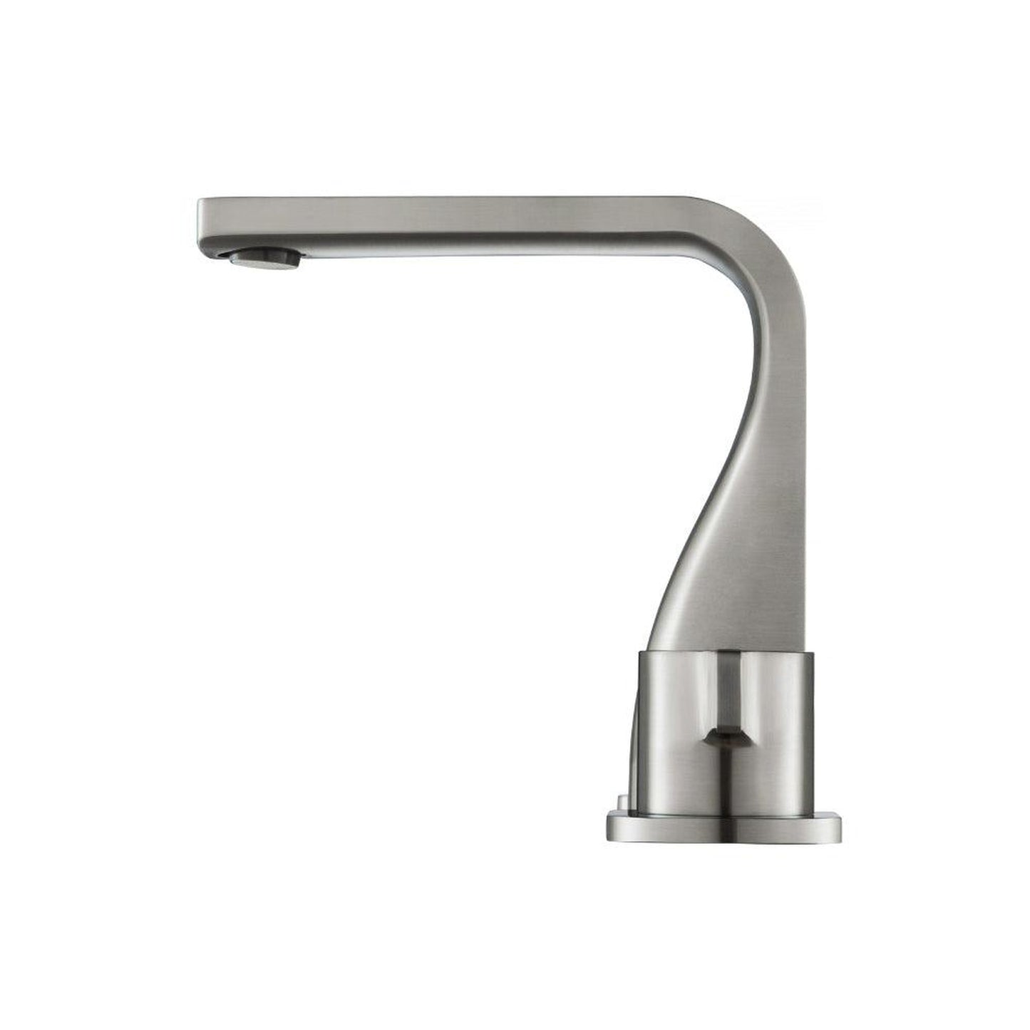 Flusso Faucets Serie 260 260.2001BN 8" Three-Hole Brushed Nickel PVD Solid Brass Deck-Mounted Widespread Bathroom Sink Faucet With Overflow Pop-Up Drain