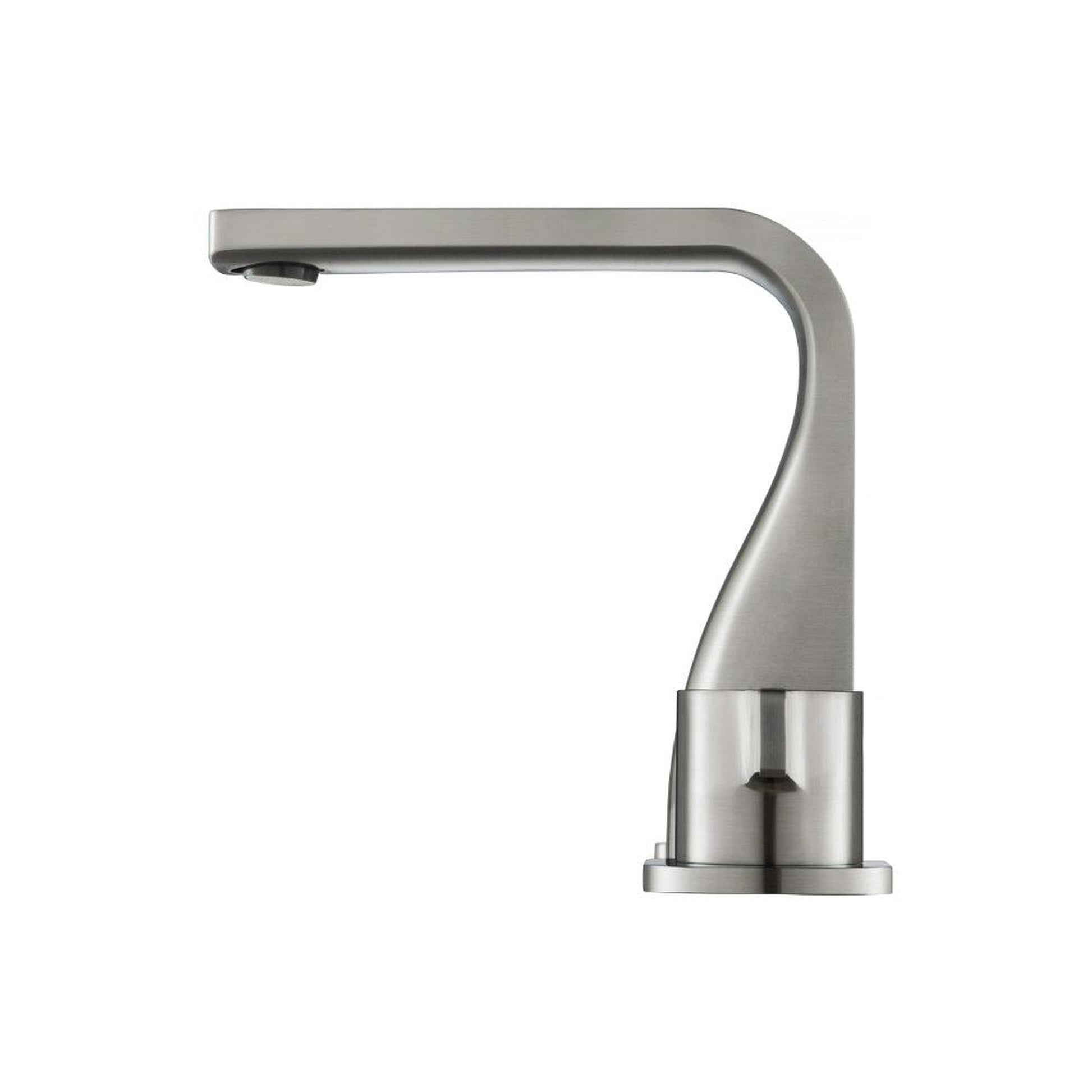 Flusso Faucets Serie 260 260.2001BN 8" Three-Hole Brushed Nickel PVD Solid Brass Deck-Mounted Widespread Bathroom Sink Faucet With Overflow Pop-Up Drain