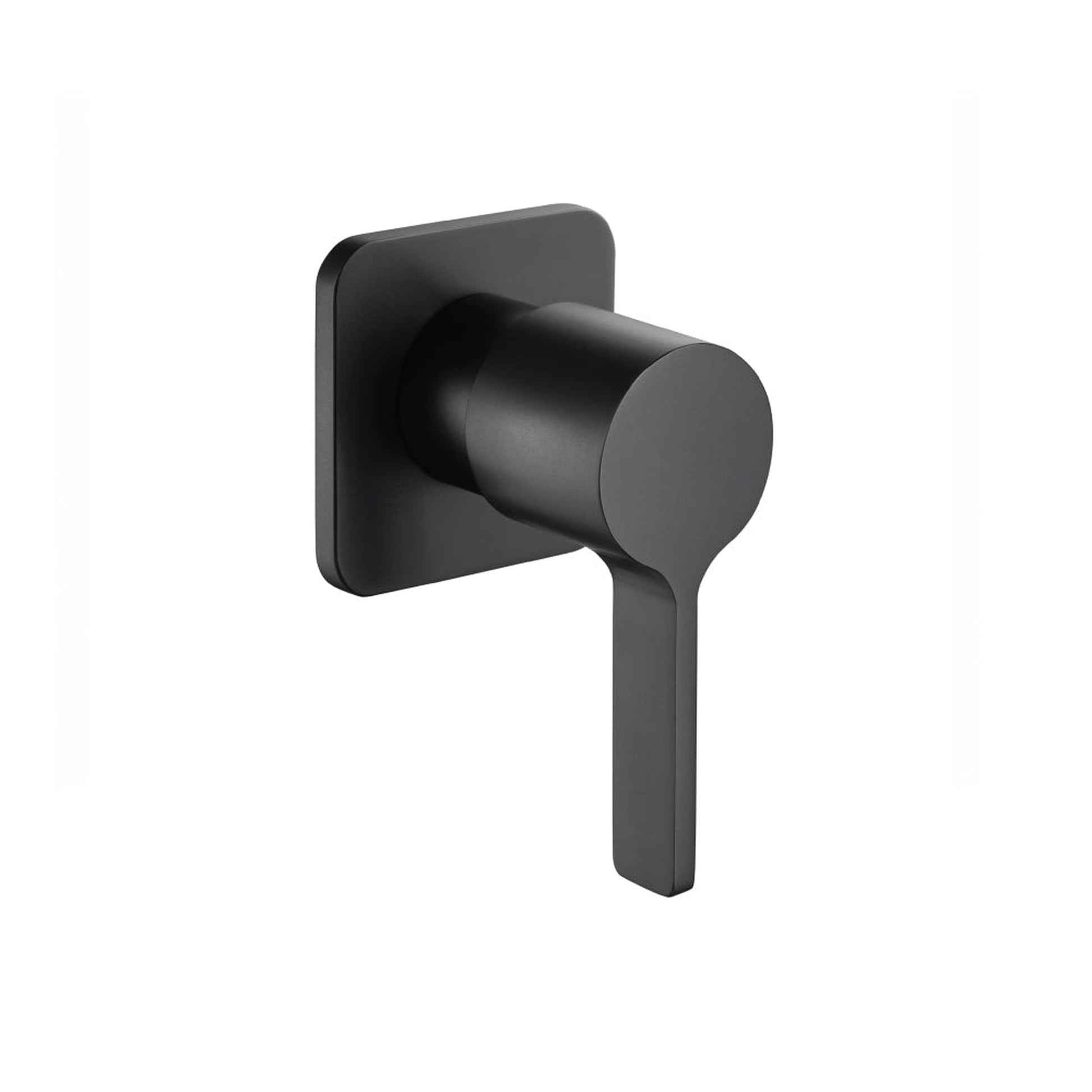Flusso Faucets Serie 260 3" Matte Black Wall Mounted Shower Faucet Trim With 0.75" Single-Output NPT Female Connection Volume Control Valve