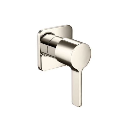 Flusso Faucets Serie 260 3" Polished Nickel PVD Wall Mounted Shower Faucet Trim With 0.75" Single-Output NPT Female Connection Volume Control Valve