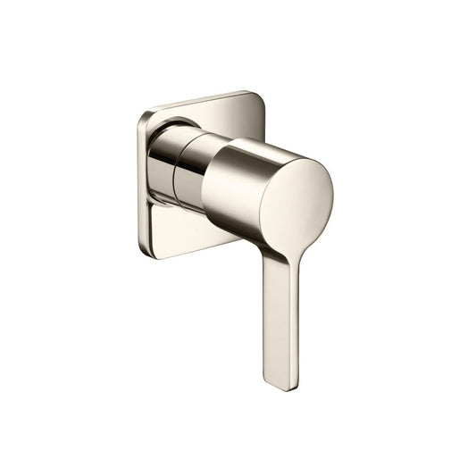 Flusso Faucets Serie 260 3" Polished Nickel PVD Wall Mounted Shower Faucet Trim With 0.75" Single-Output NPT Female Connection Volume Control Valve
