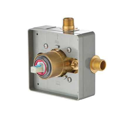 Flusso Faucets Universal Fixtures 0.50" Brushed Nickel PVD 1-Output Pressure Balance Valve