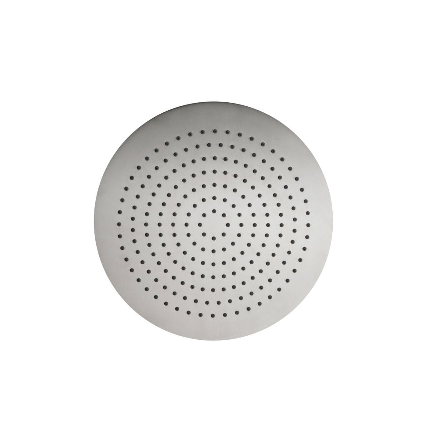 Flusso Faucets Universal Fixtures 10" Single Function Round Brushed Nickel PVD Solid Brass Rain Shower Head