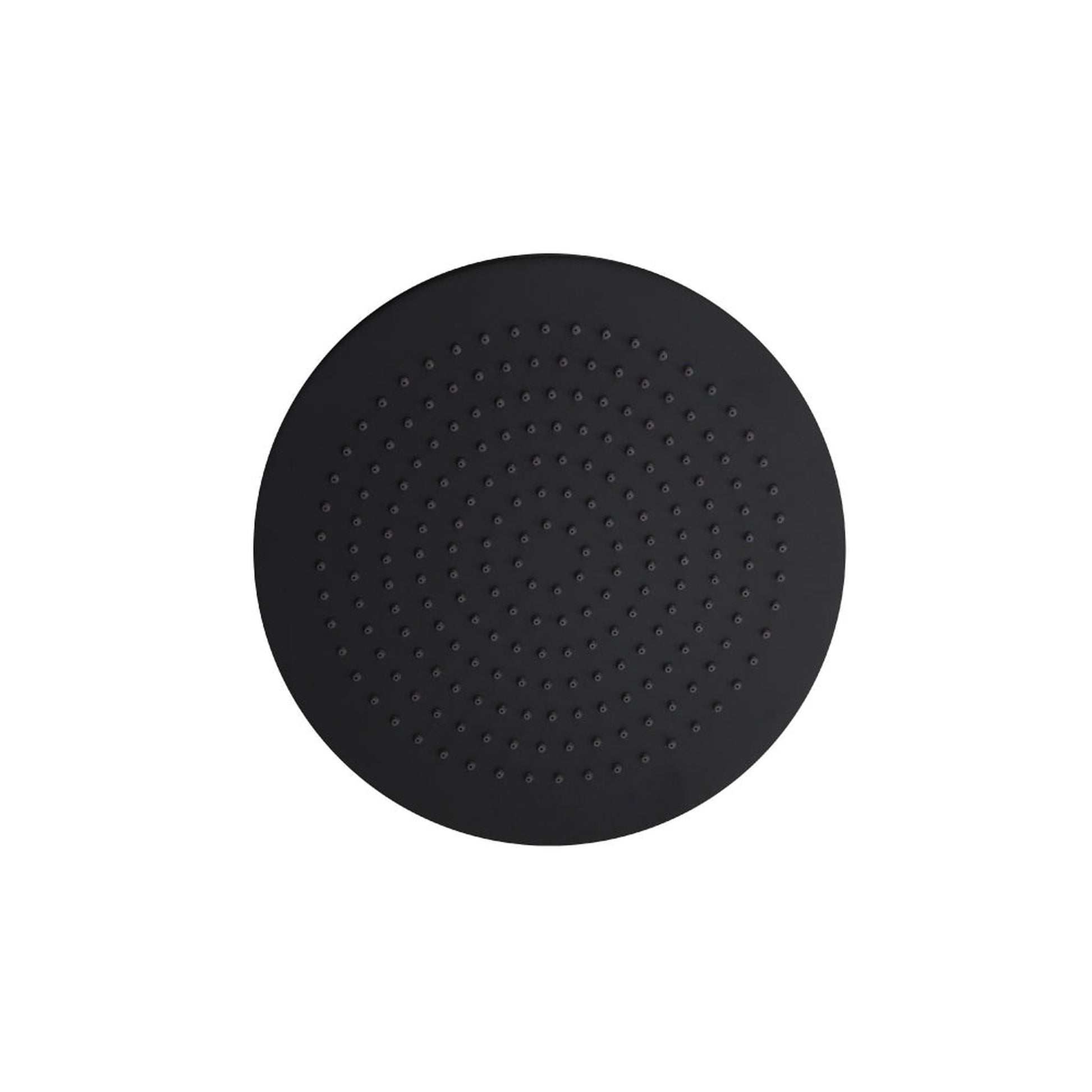 Flusso Faucets Universal Fixtures 10" Single Function Round Matte Black Solid Brass Rain Shower Head