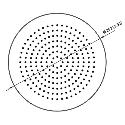 Flusso Faucets Universal Fixtures 10" Single Function Round Matte Black Solid Brass Rain Shower Head