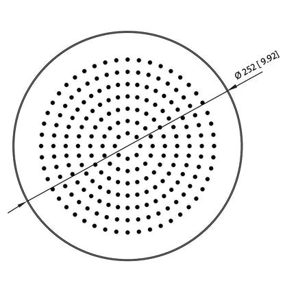 Flusso Faucets Universal Fixtures 10" Single Function Round Matte Black Solid Brass Rain Shower Head With 15" Wall Mounted Shower Arm