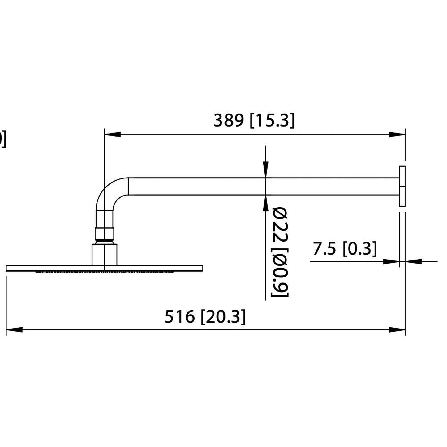 Flusso Faucets Universal Fixtures 10" Single Function Round Matte Black Solid Brass Rain Shower Head With 15" Wall Mounted Shower Arm
