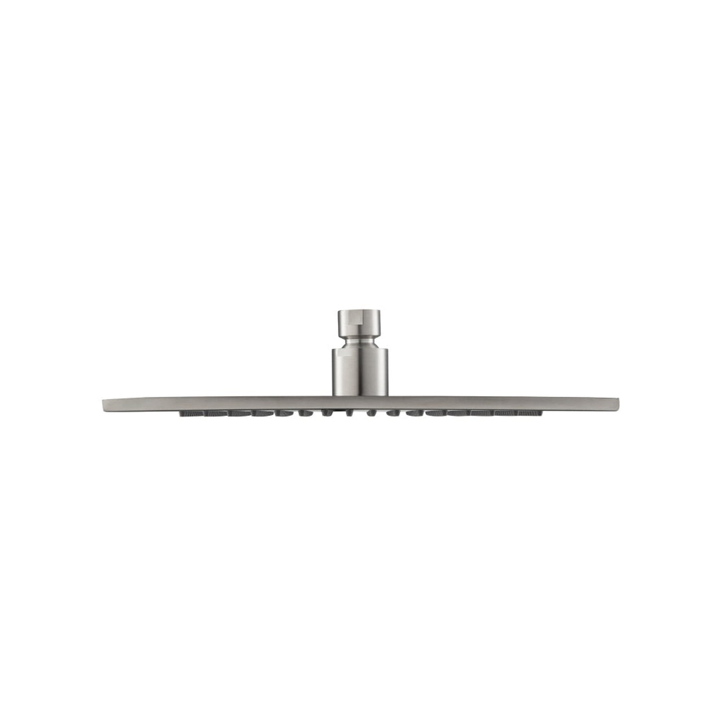 Flusso Faucets Universal Fixtures 10" Single Function Square Brushed Nickel PVD Solid Brass Rain Shower Head