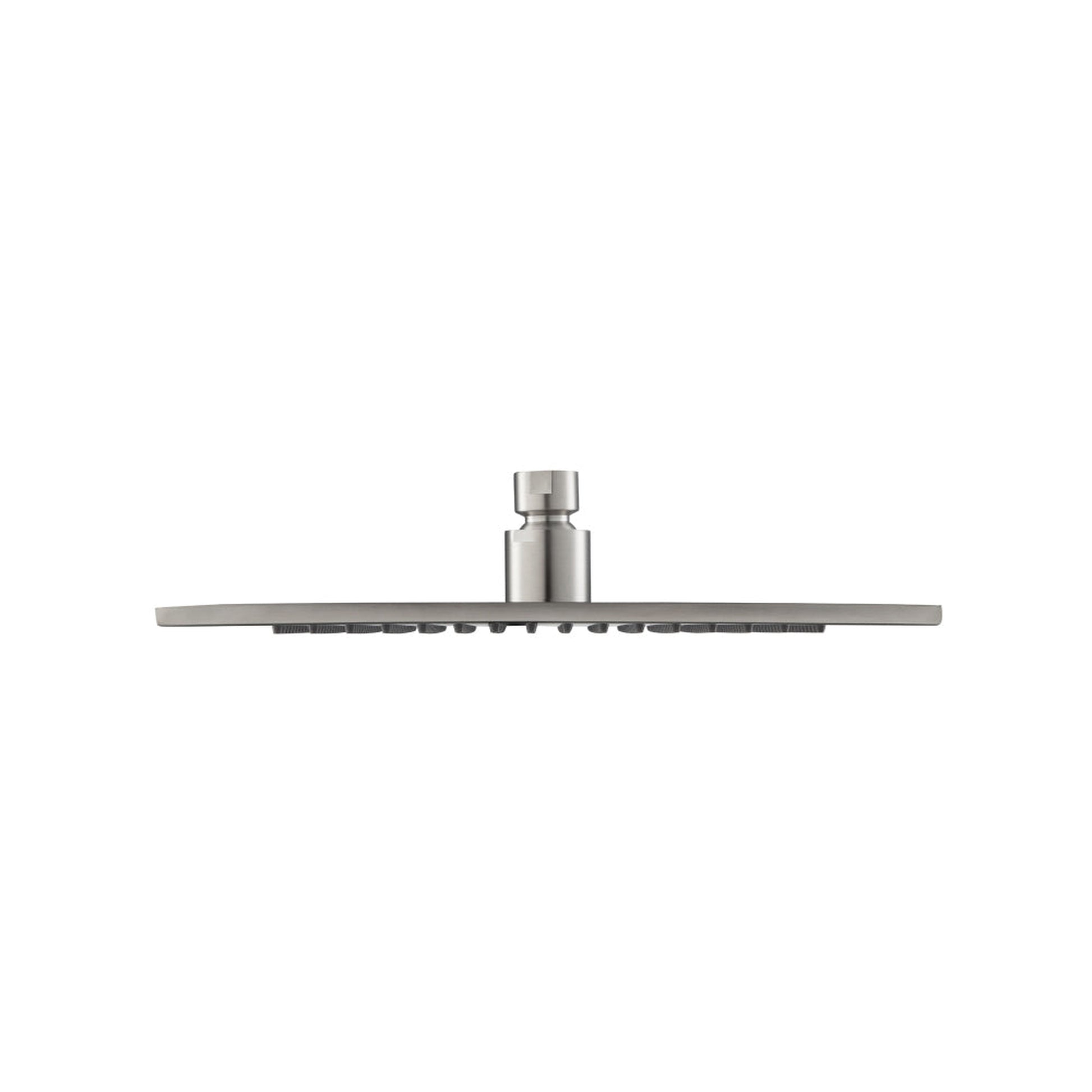 Flusso Faucets Universal Fixtures 10" Single Function Square Brushed Nickel PVD Solid Brass Rain Shower Head