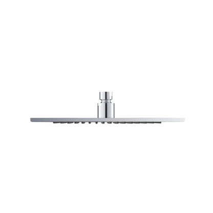 Flusso Faucets Universal Fixtures 10" Single Function Square Chrome Solid Brass Rain Shower Head