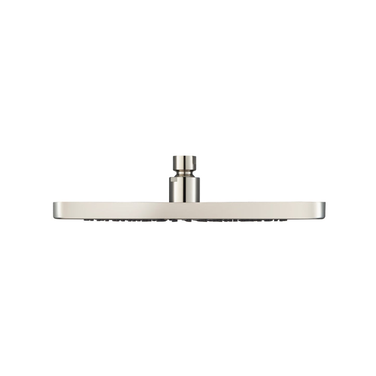 Flusso Faucets Universal Fixtures 10" Single Function Square Curve-Edged Polished Nickel PVD Solid Brass Rain Shower Head With 15" Wall Mounted Shower Arm