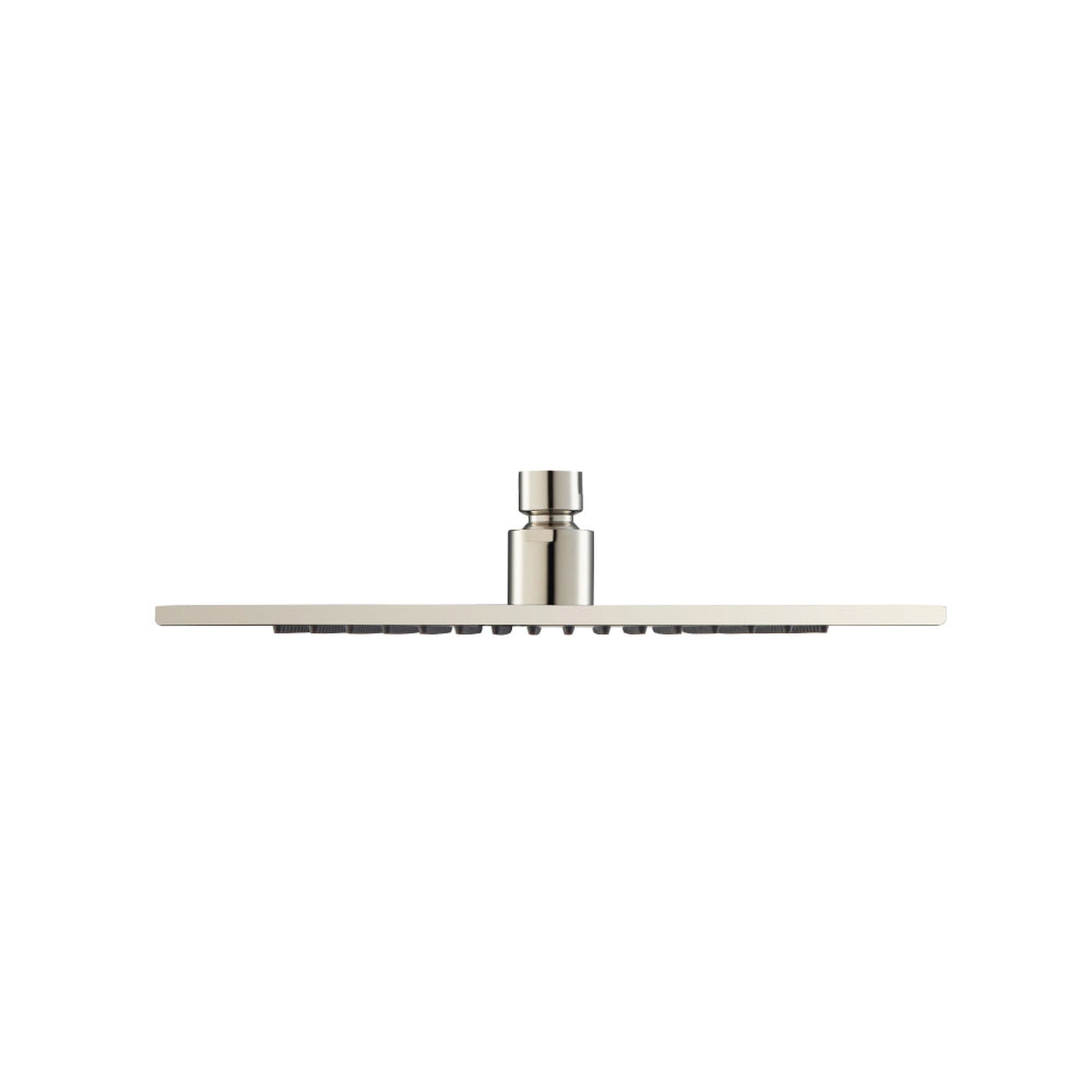 Flusso Faucets Universal Fixtures 10" Single Function Square Polished Nickel PVD Solid Brass Rain Shower Head