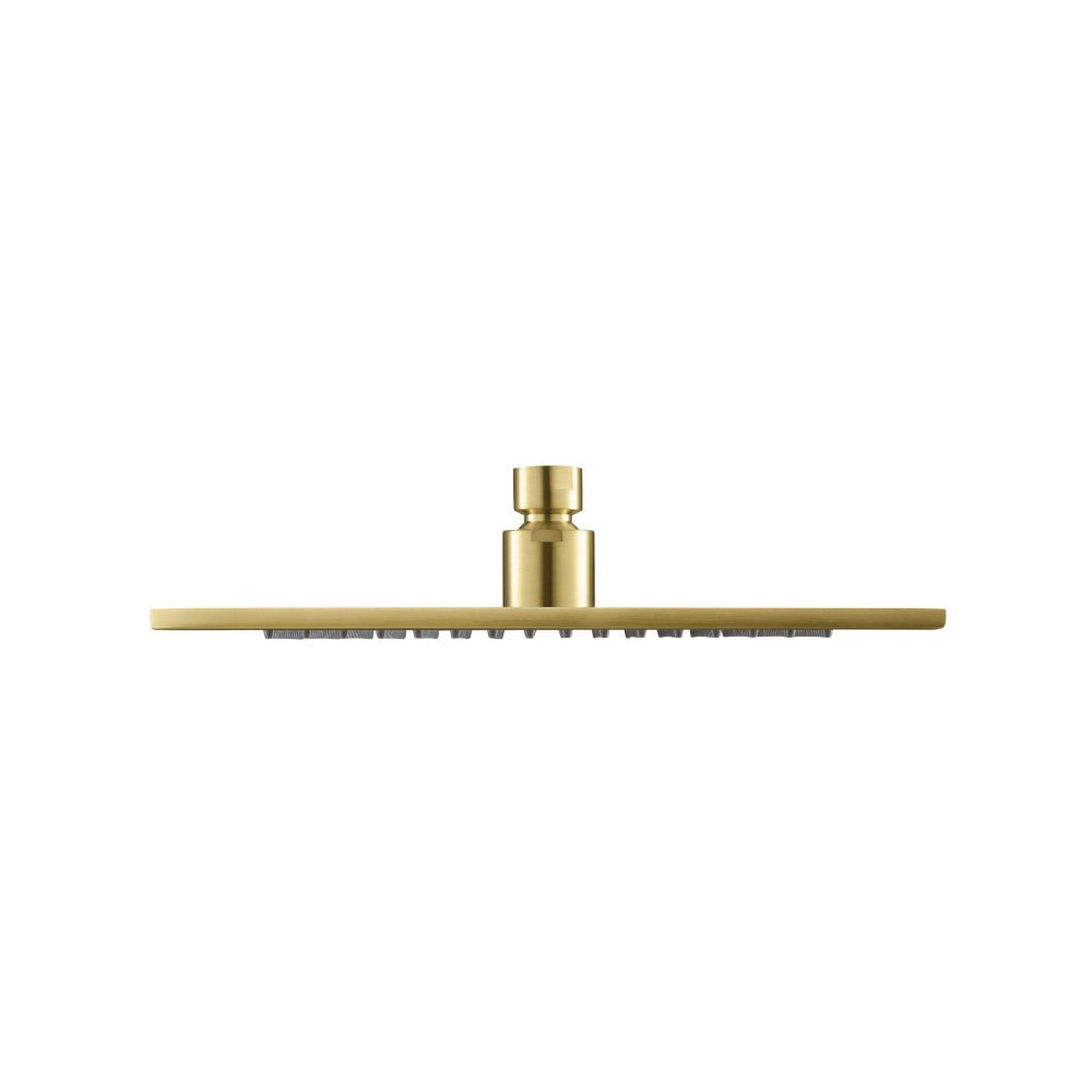 Flusso Faucets Universal Fixtures 10" Single Function Square Satin Brass PVD Solid Brass Rain Shower Head