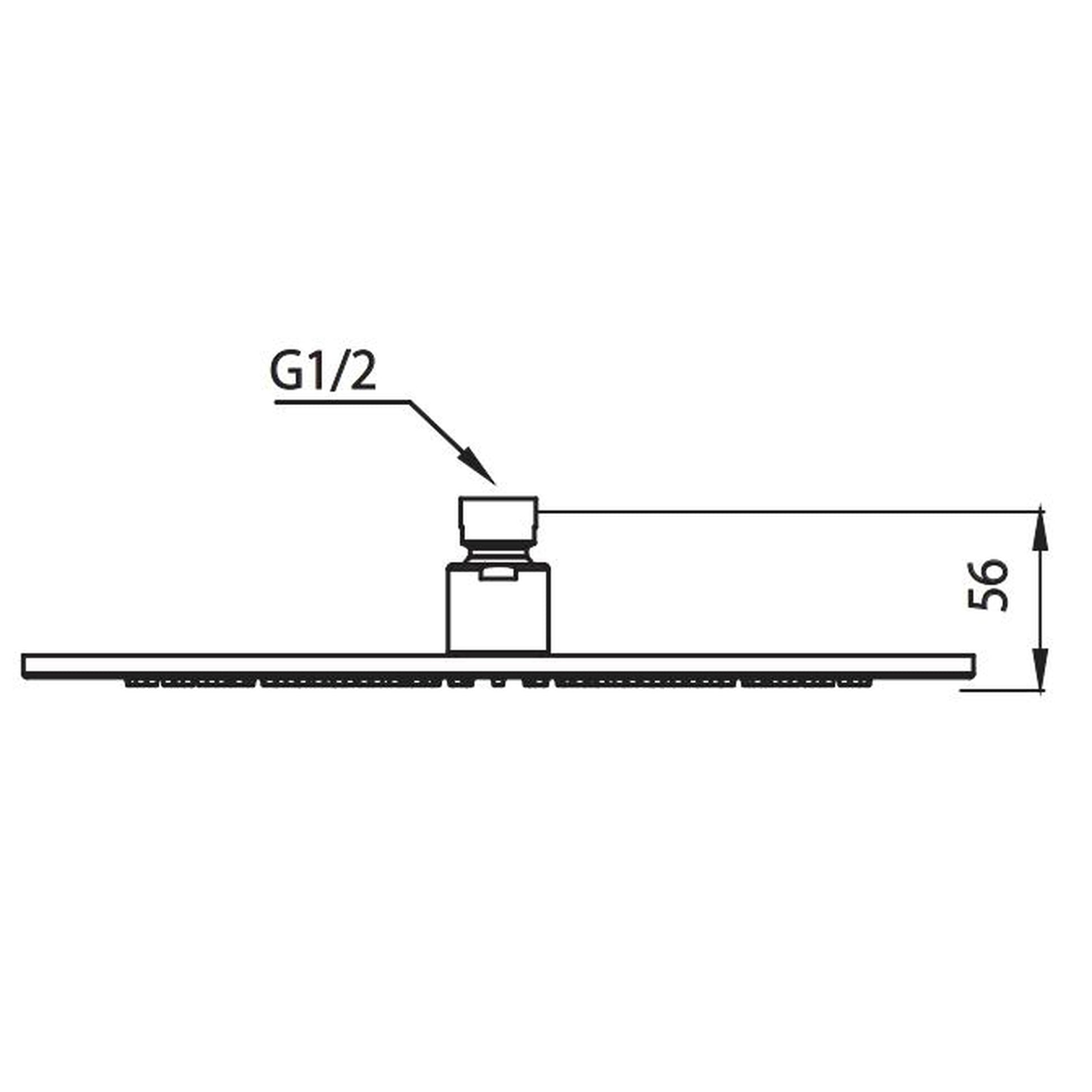 Flusso Faucets Universal Fixtures 12" Single Function Round Matte Black Solid Brass Rain Shower Head