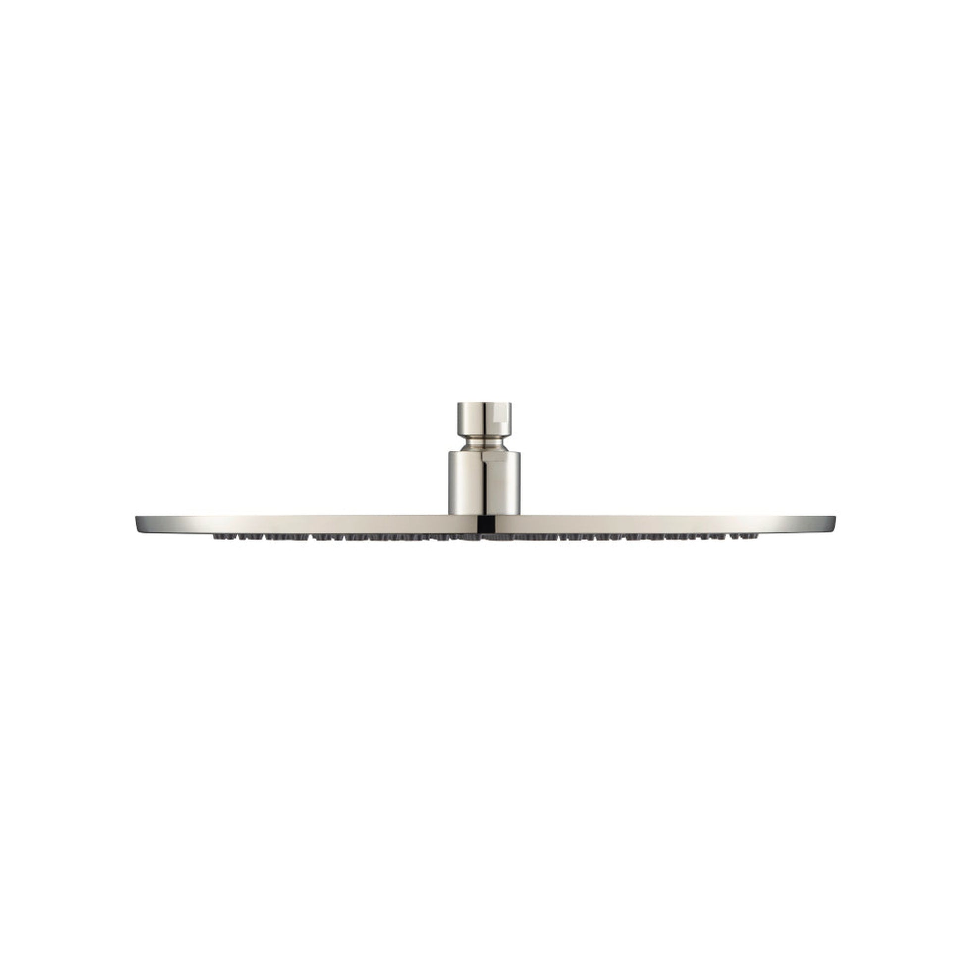 Flusso Faucets Universal Fixtures 12" Single Function Round Polished Nickel PVD Solid Brass Rain Shower Head