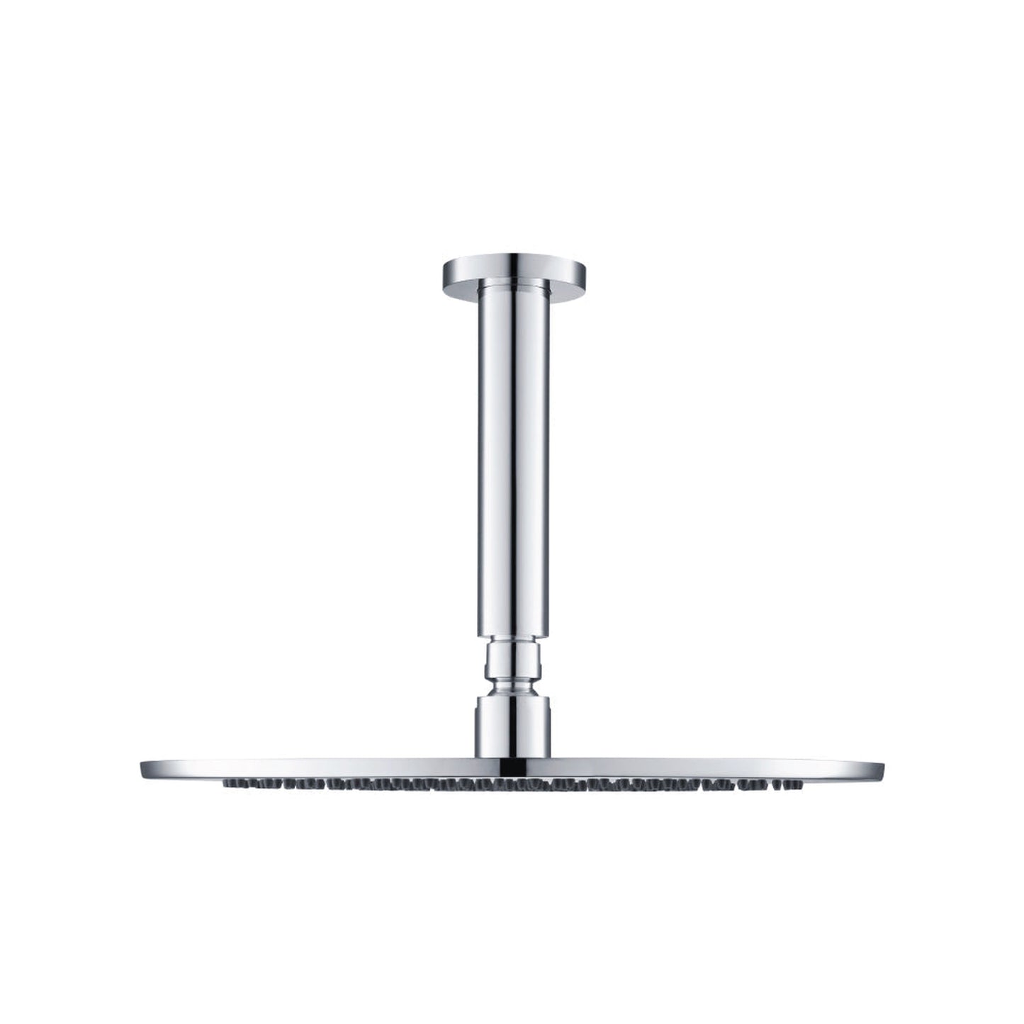 Flusso Faucets Universal Fixtures 12" Single Function Round Satin Brass PVD Solid Brass Rain Shower Head With 6" Ceiling Mounted Shower Arm