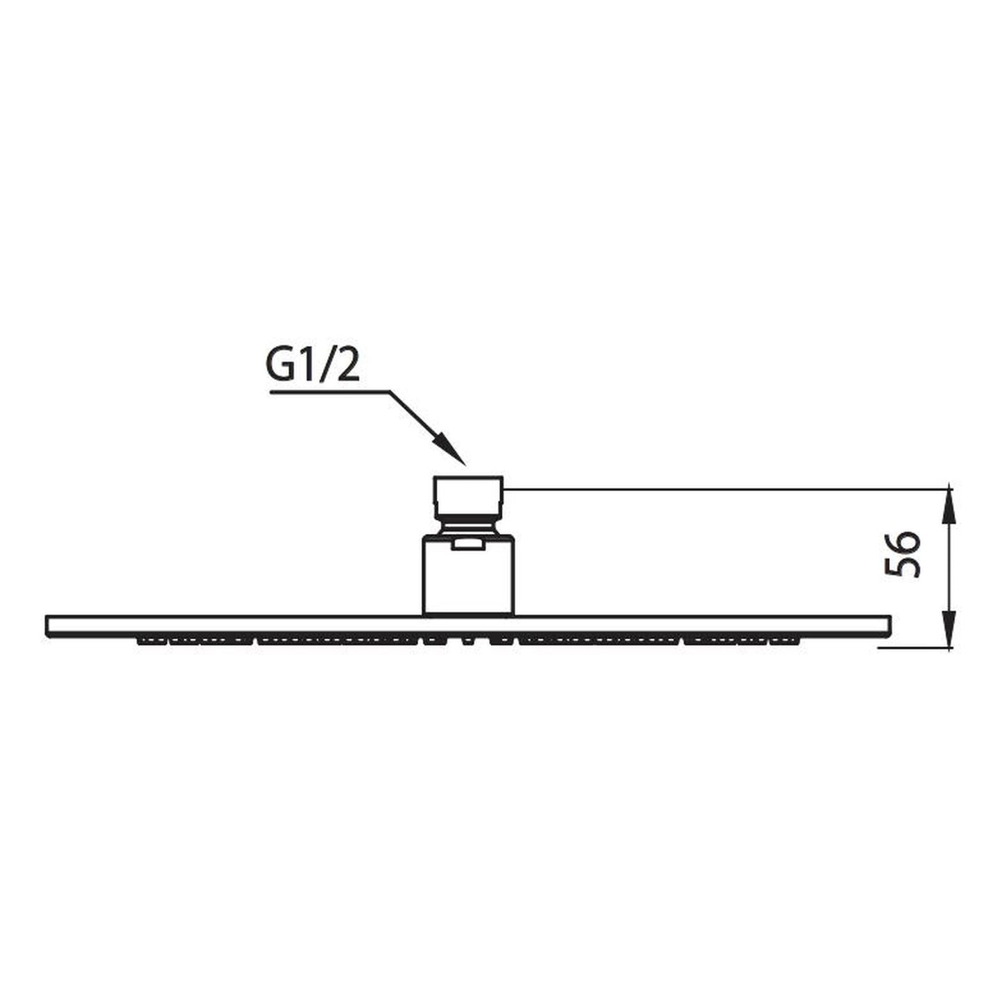 Flusso Faucets Universal Fixtures 12" Single Function Round Satin Brass PVD Solid Brass Rain Shower Head With 6" Ceiling Mounted Shower Arm